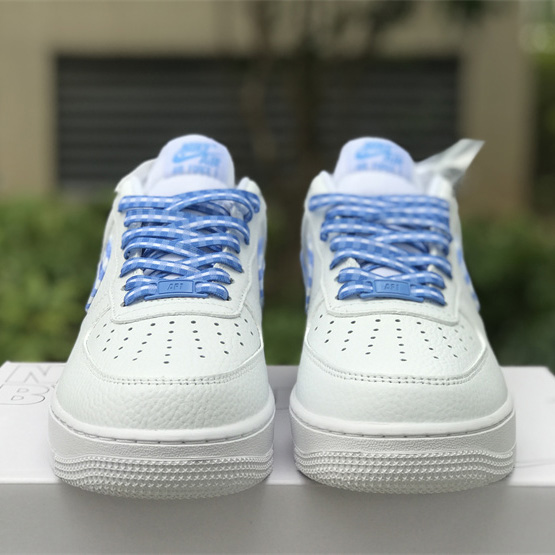 Nike Air Force 1 Low 'Blue Gingham' Sneaker       DZ2784-100 - EUR FASHION