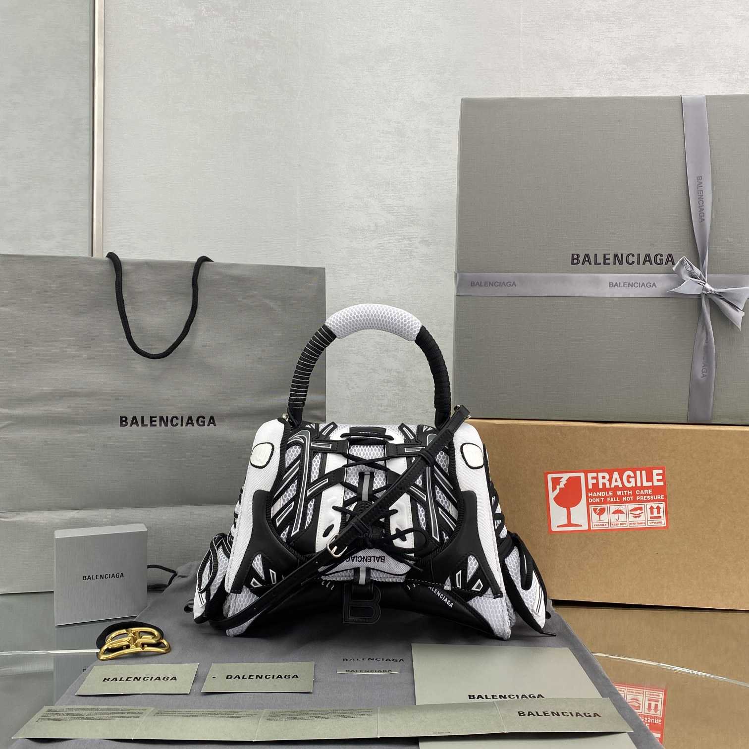 Balenciaga SneakerHead Medium Handbag In White/black - EUR FASHION