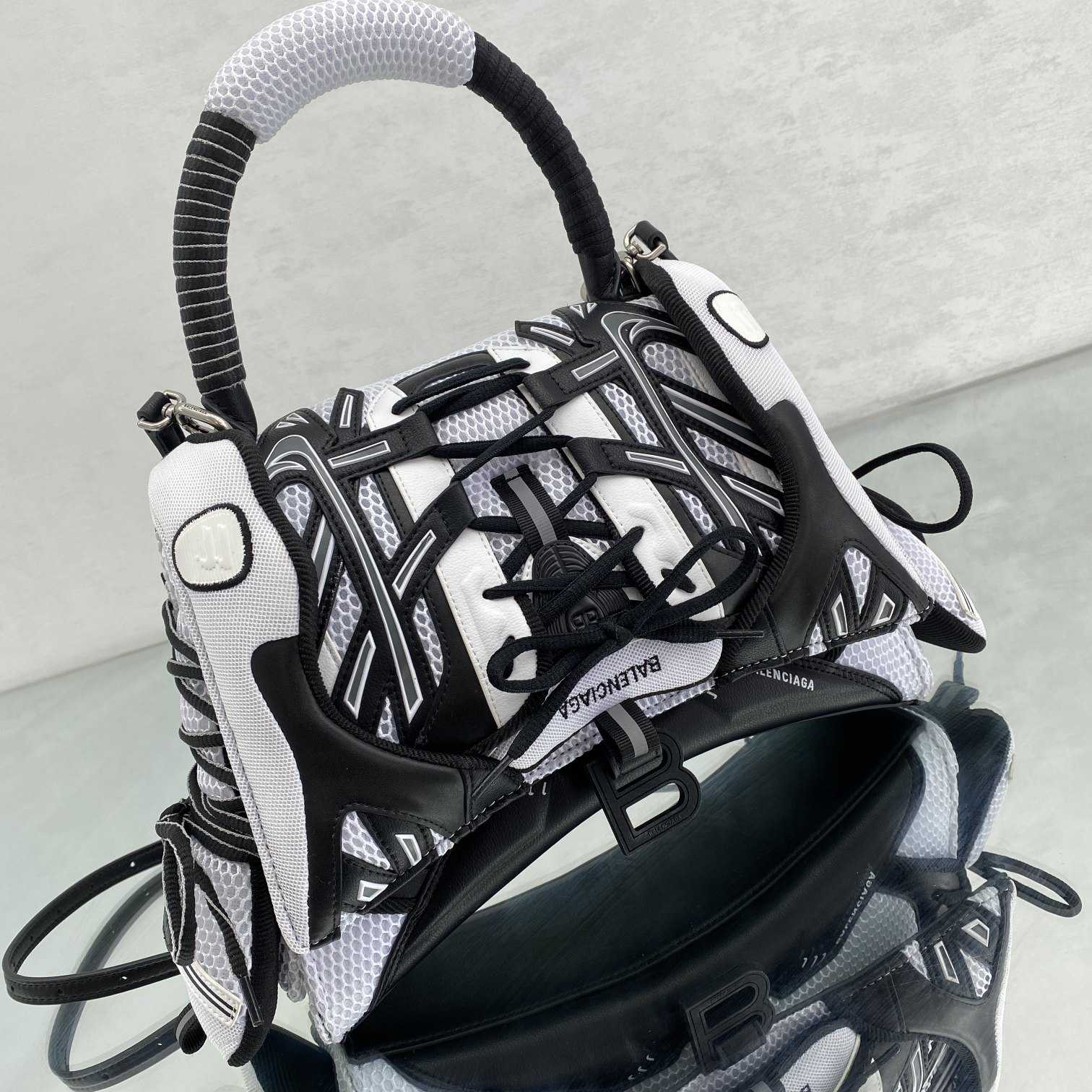 Balenciaga SneakerHead Medium Handbag In White/black - EUR FASHION