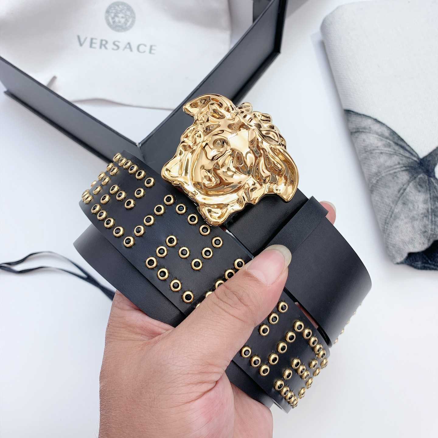 Versace Medusa Leathre Belt    40mm - EUR FASHION