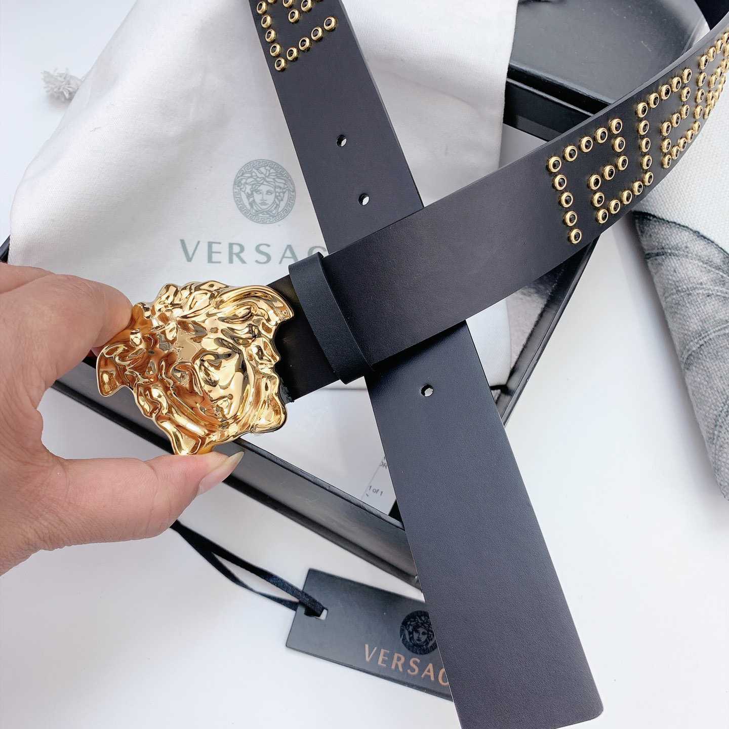 Versace Medusa Leathre Belt    40mm - EUR FASHION