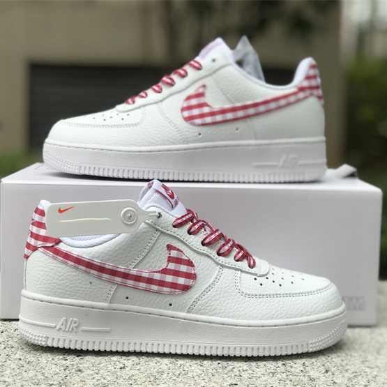 Nike Air Force 1 Low 'Red Gingham' Sneaker       DZ2784-101 - EUR FASHION