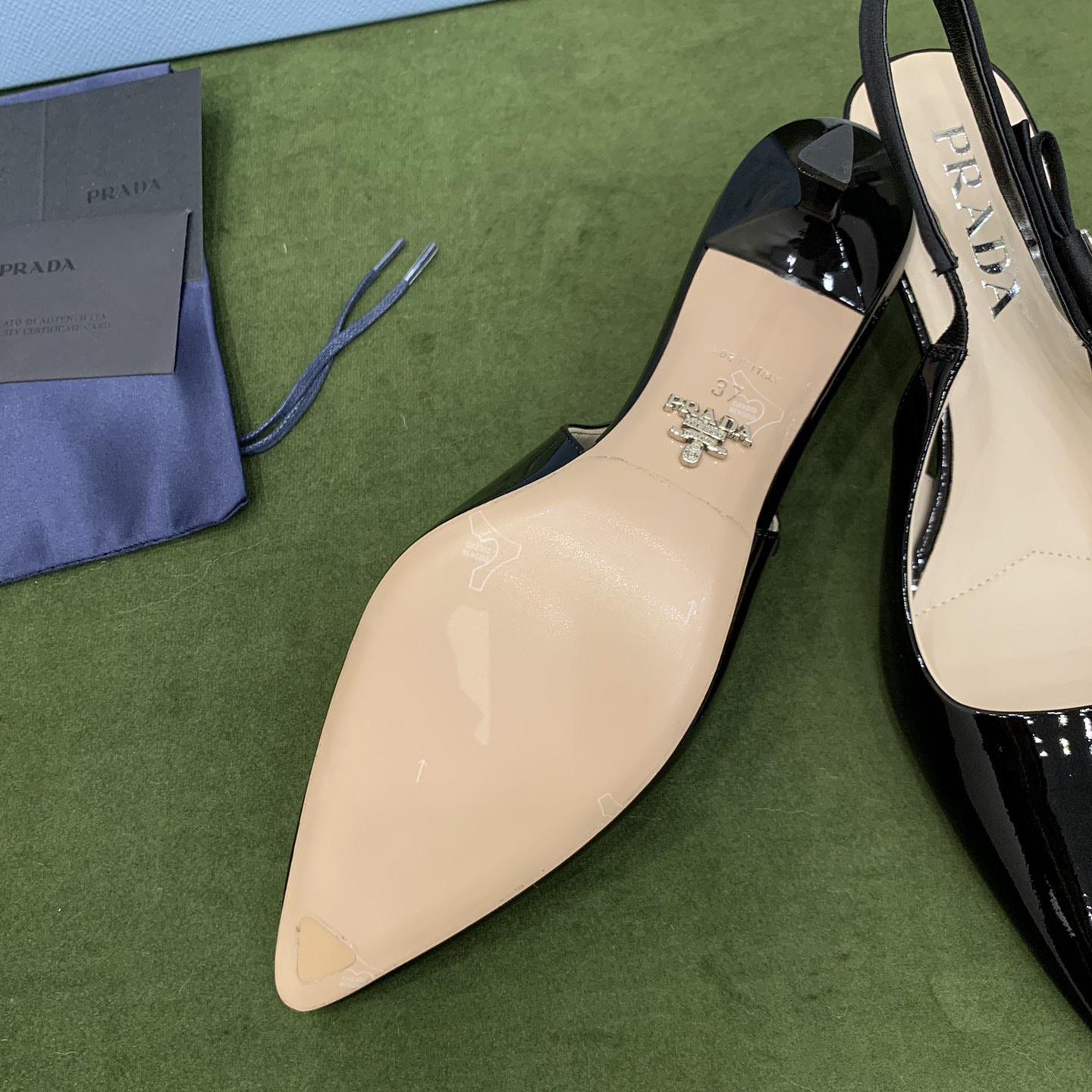 Prada Patent Leather Slingbacks - EUR FASHION