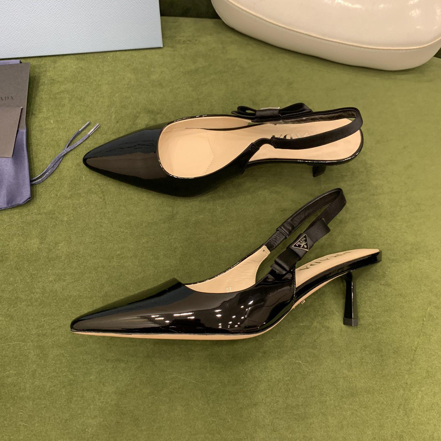 Prada Patent Leather Slingbacks - EUR FASHION