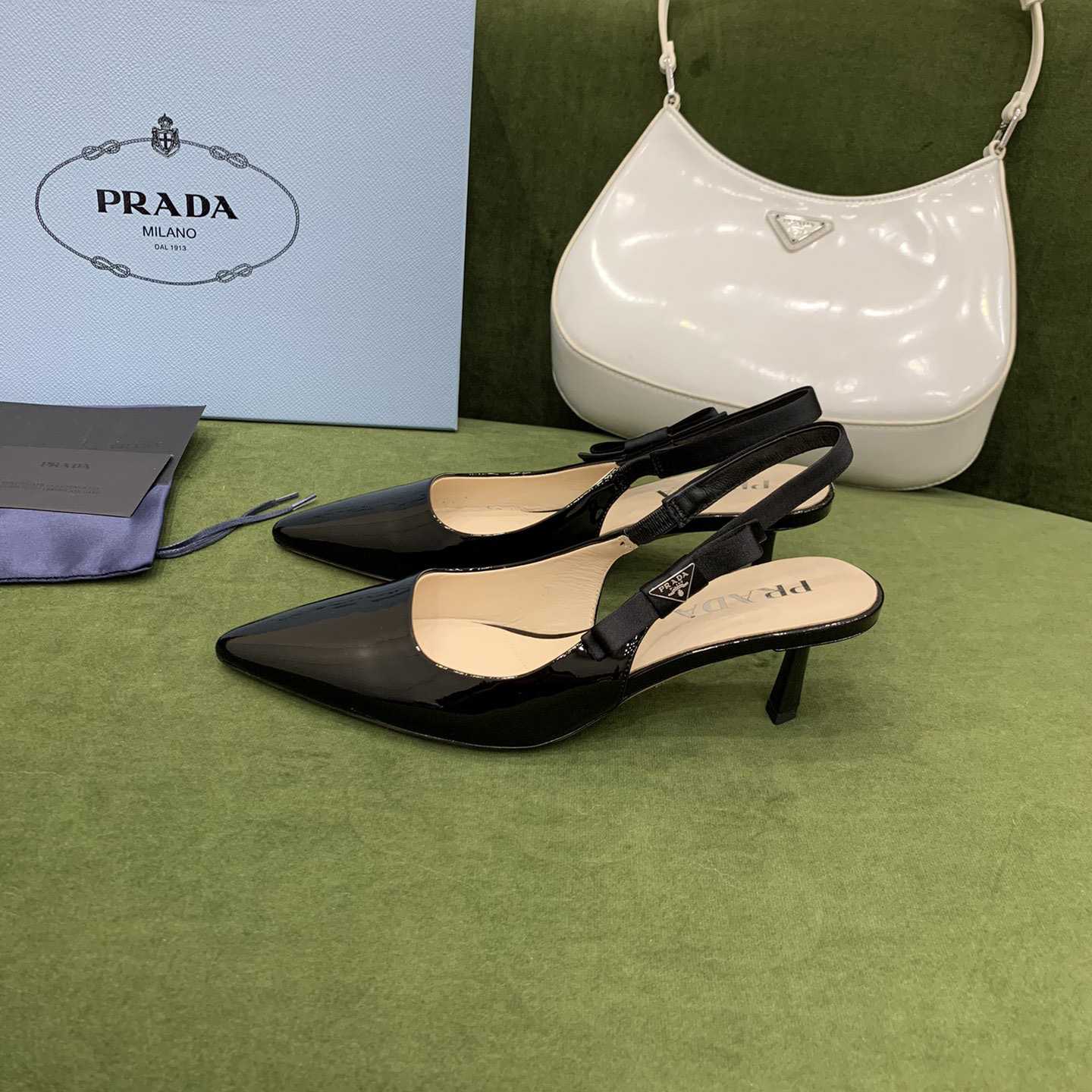 Prada Patent Leather Slingbacks - EUR FASHION