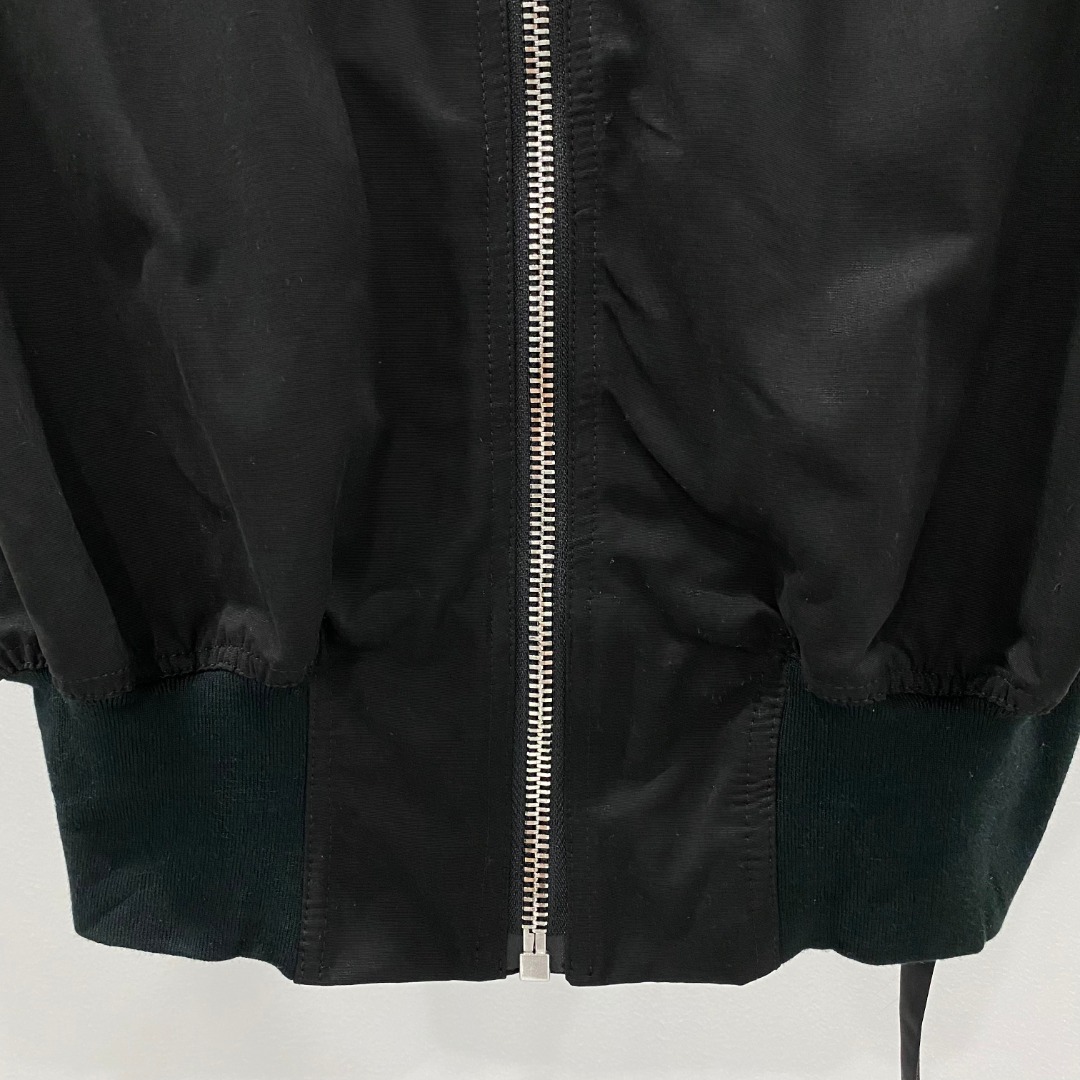 Rick Owens Drkshdw Black Sleeveless Cropped Bomber Jacket - EUR FASHION