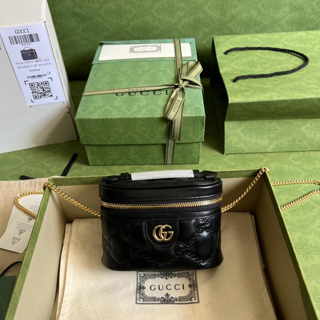 Gucci GG Matelassé Top Handle Mini Bag(16-10.5-5cm) - EUR FASHION