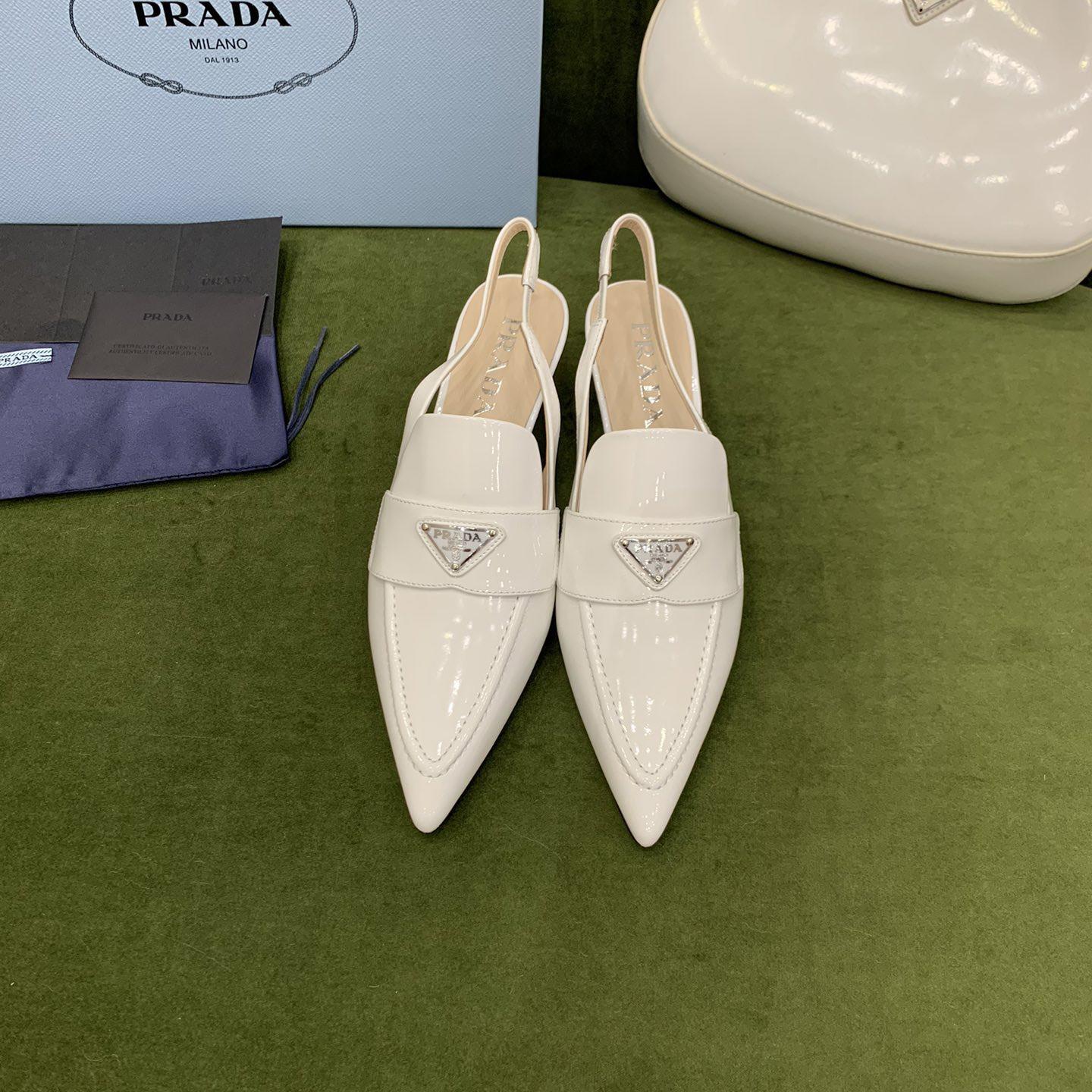 Prada Patent Leather Slingbacks - EUR FASHION