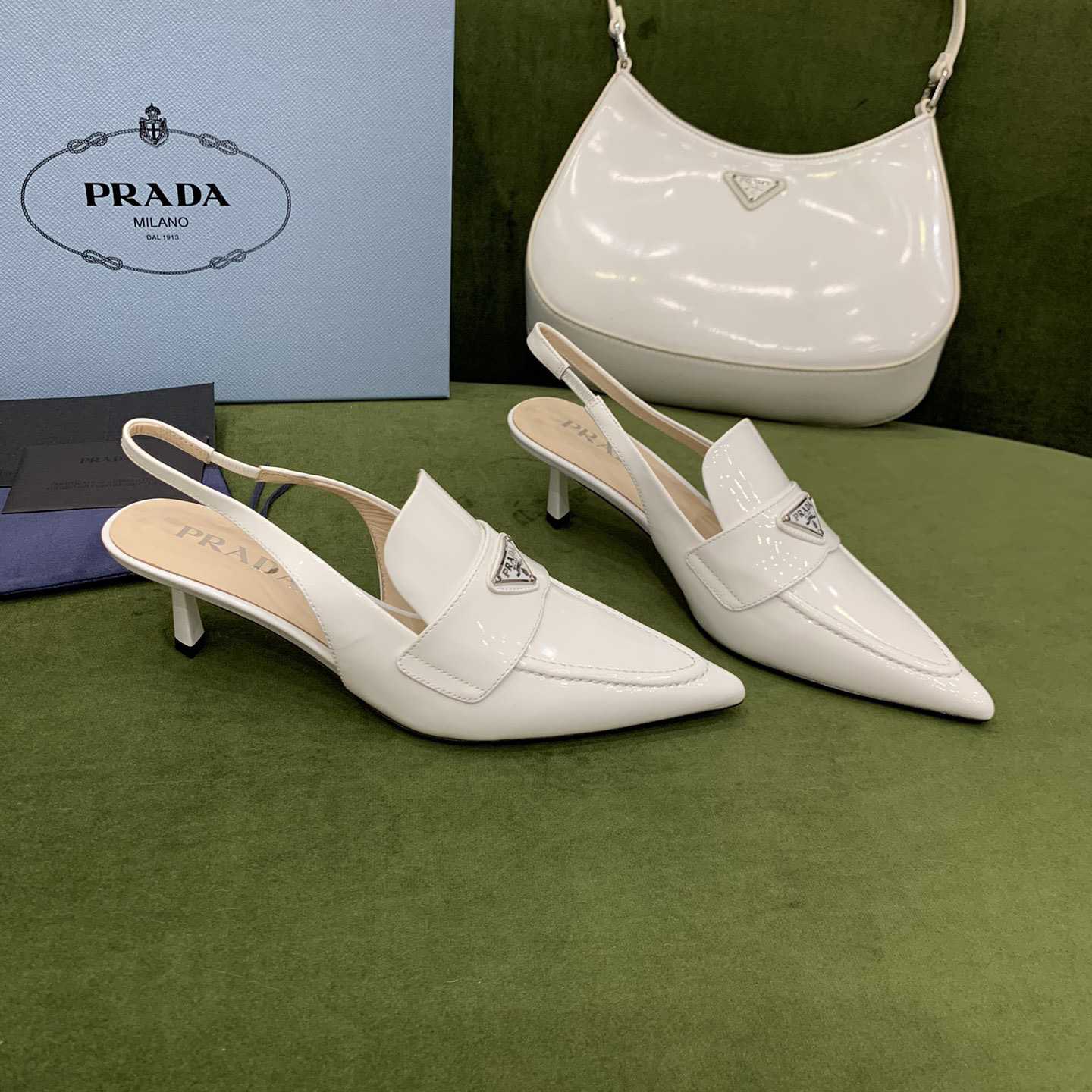 Prada Patent Leather Slingbacks - EUR FASHION