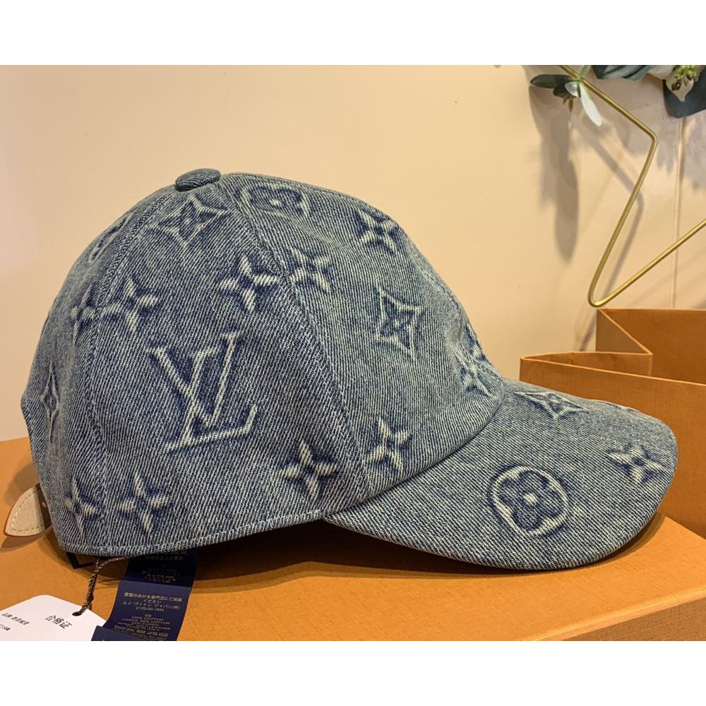 Louis Vuitton Monogram Washed Denim Cap - EUR FASHION