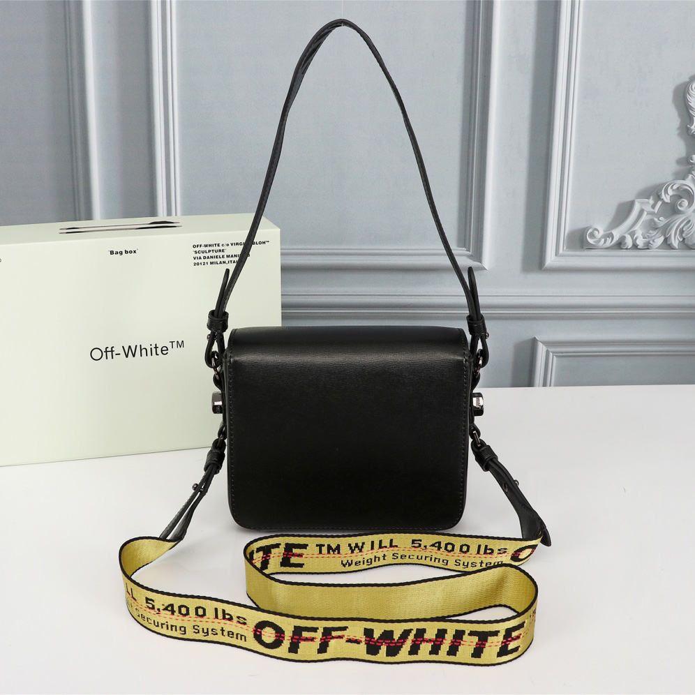 Off white Leather Cross Body Bag (18-16-9cm) - EUR FASHION