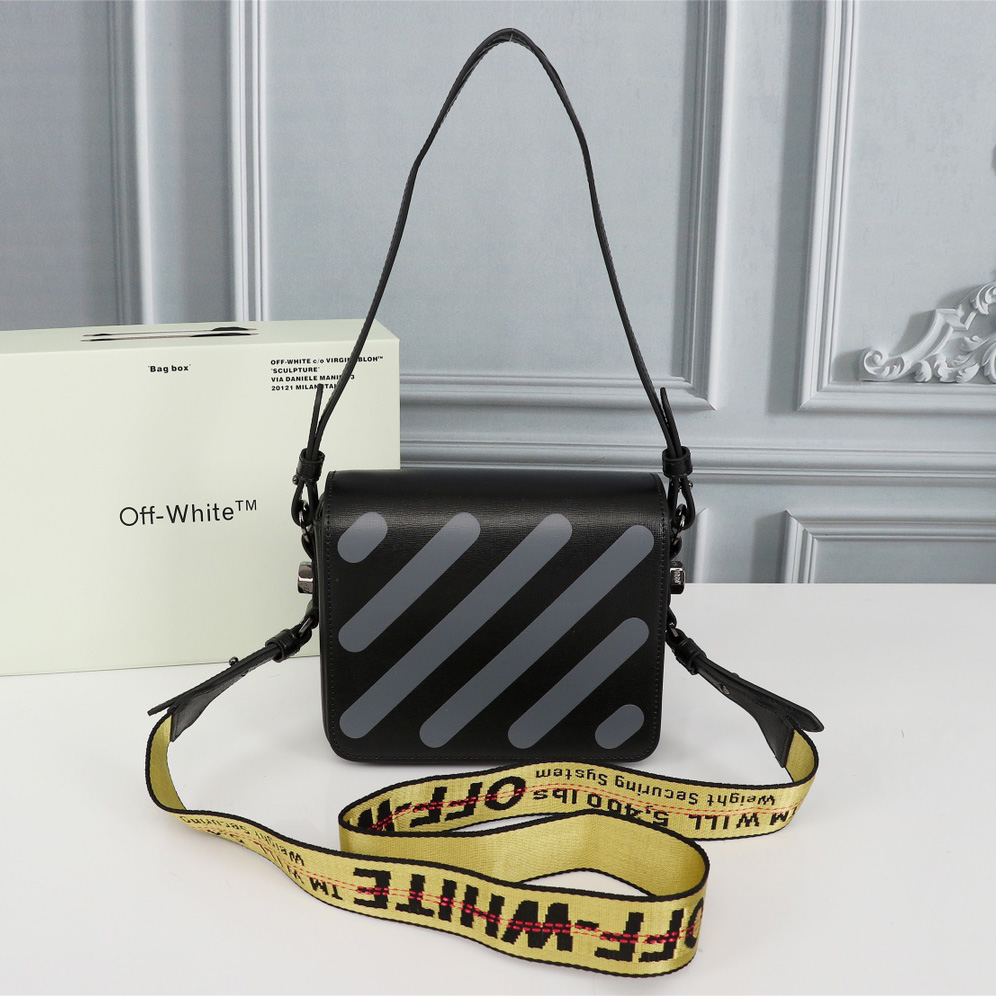 Off white Leather Cross Body Bag (18-16-9cm) - EUR FASHION