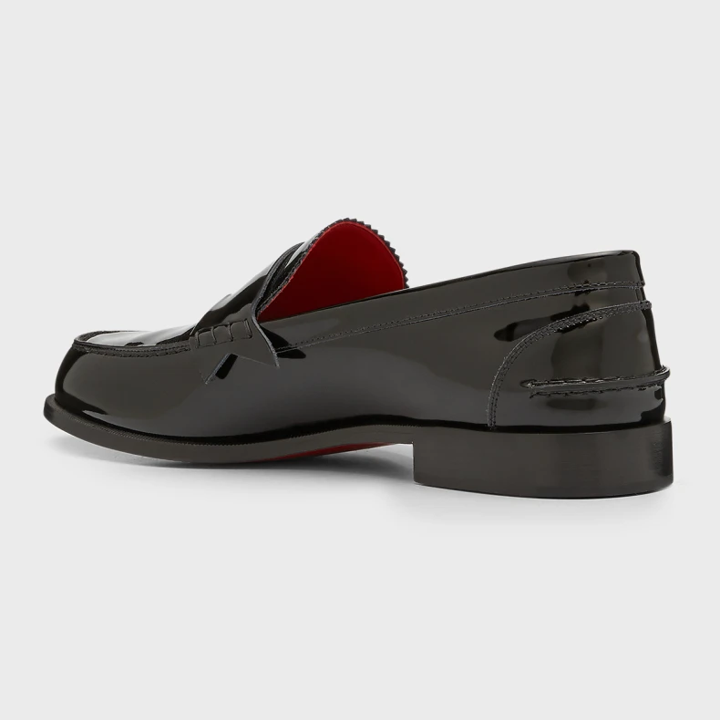 Christian Louboutin Men's No Penny Patent Leather Penny Loafers - EUR FASHION