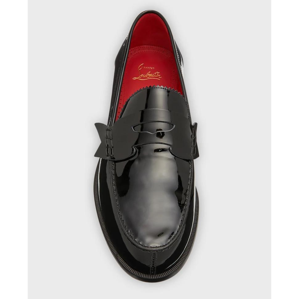 Christian Louboutin Men's No Penny Patent Leather Penny Loafers - EUR FASHION