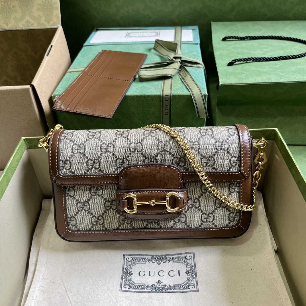 Gucci Horsebit 1955 Mini Bag (21.5x 12.5x 3cm) - EUR FASHION