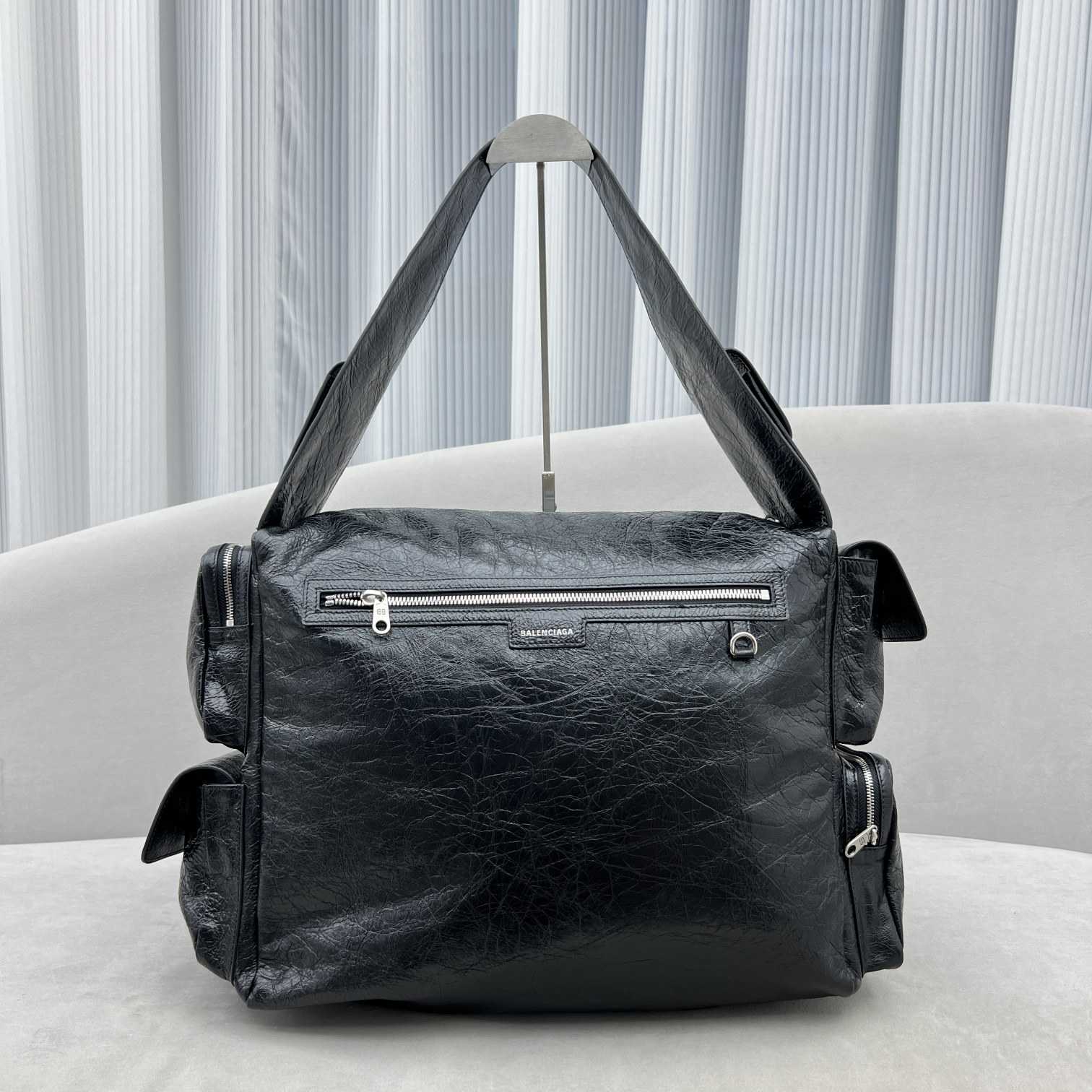 Balenciaga Logo Zipped Shoulder Bag(40x28x18cm) - EUR FASHION