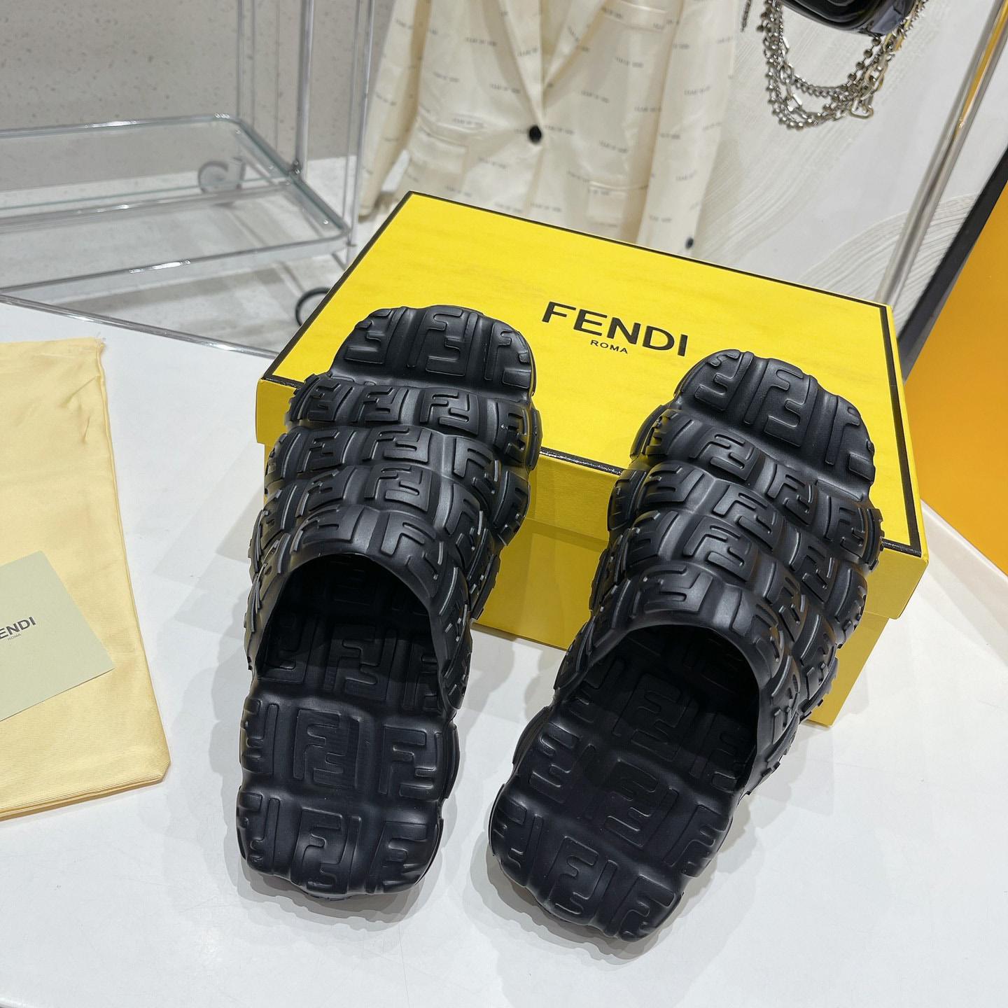 Fendi Cloud Slides Orange Rubber Slides - EUR FASHION