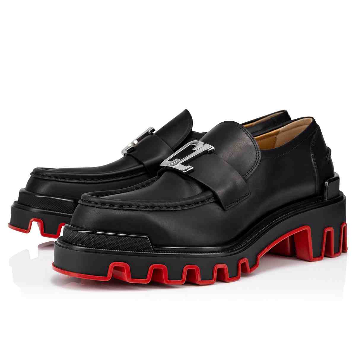 Christian Louboutin CL Moc Dune Loafers - Calf leather - Black - EUR FASHION