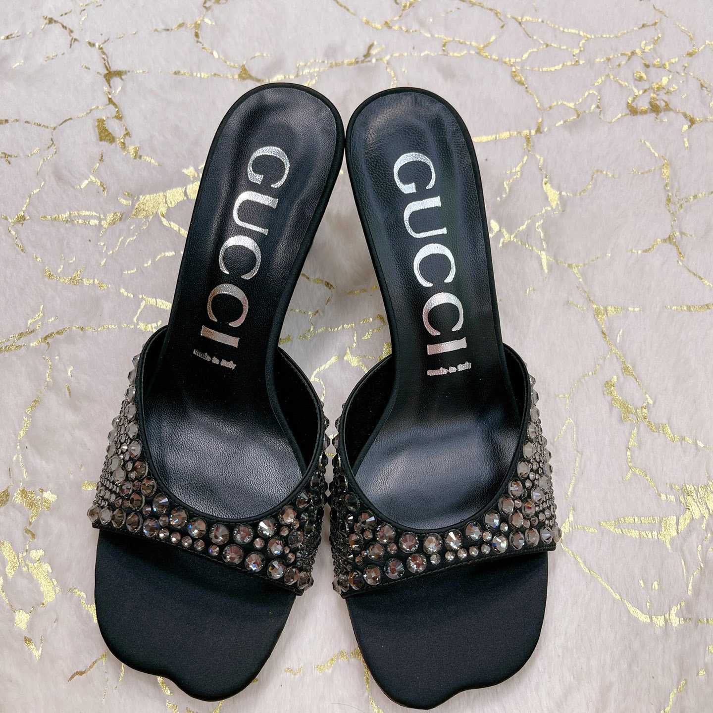 Gucci Women's Slide Sandal With Crystals - EUR FASHION