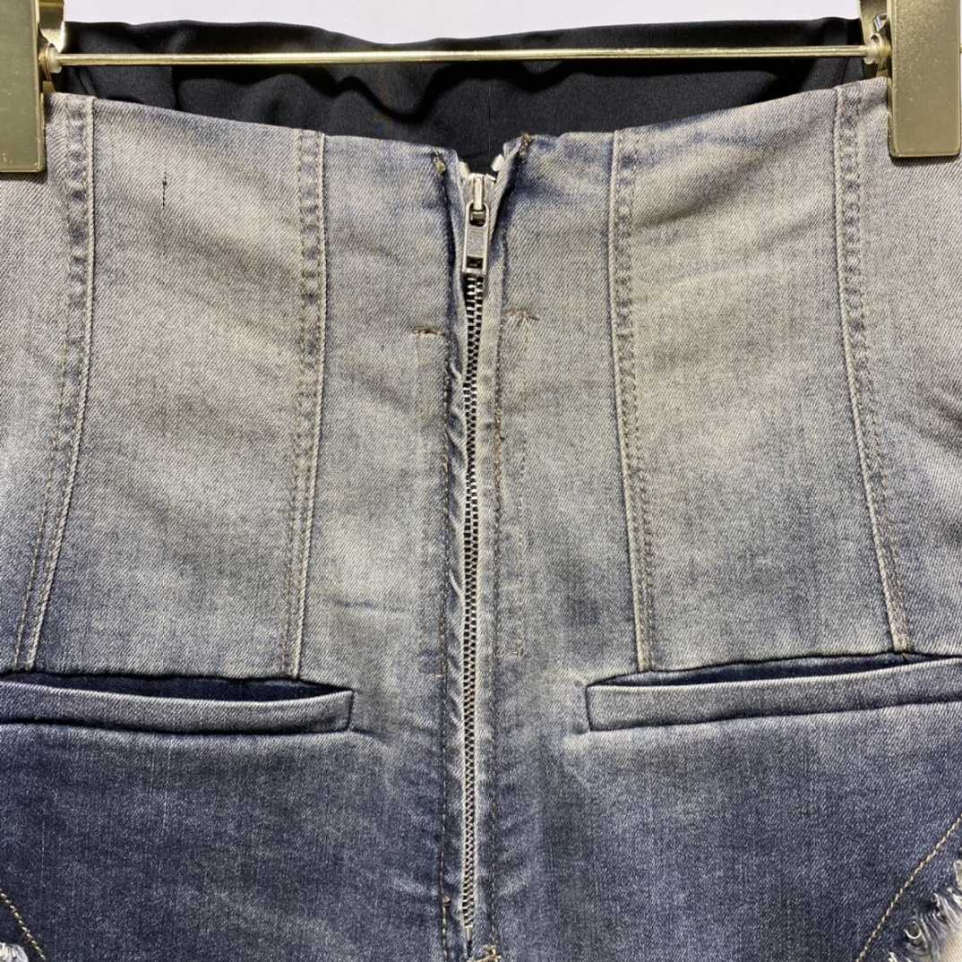 Rick Owens High Cut Denim Shorts - EUR FASHION