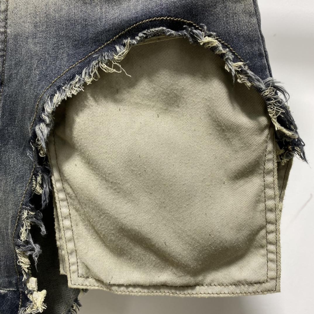 Rick Owens High Cut Denim Shorts - EUR FASHION