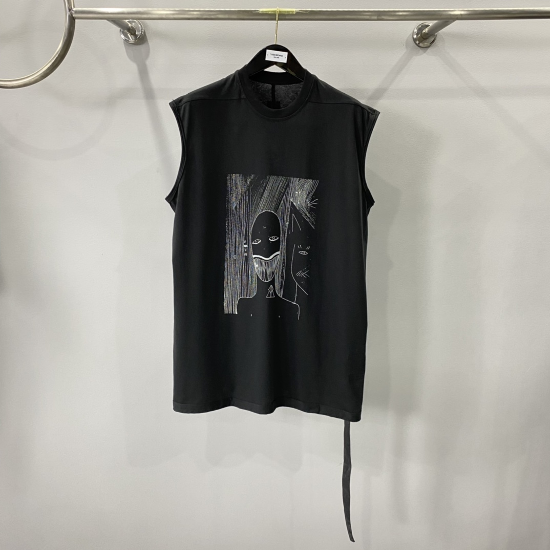 Rick Owens Drkshdw Strobe Sleeveless Tank Top - EUR FASHION