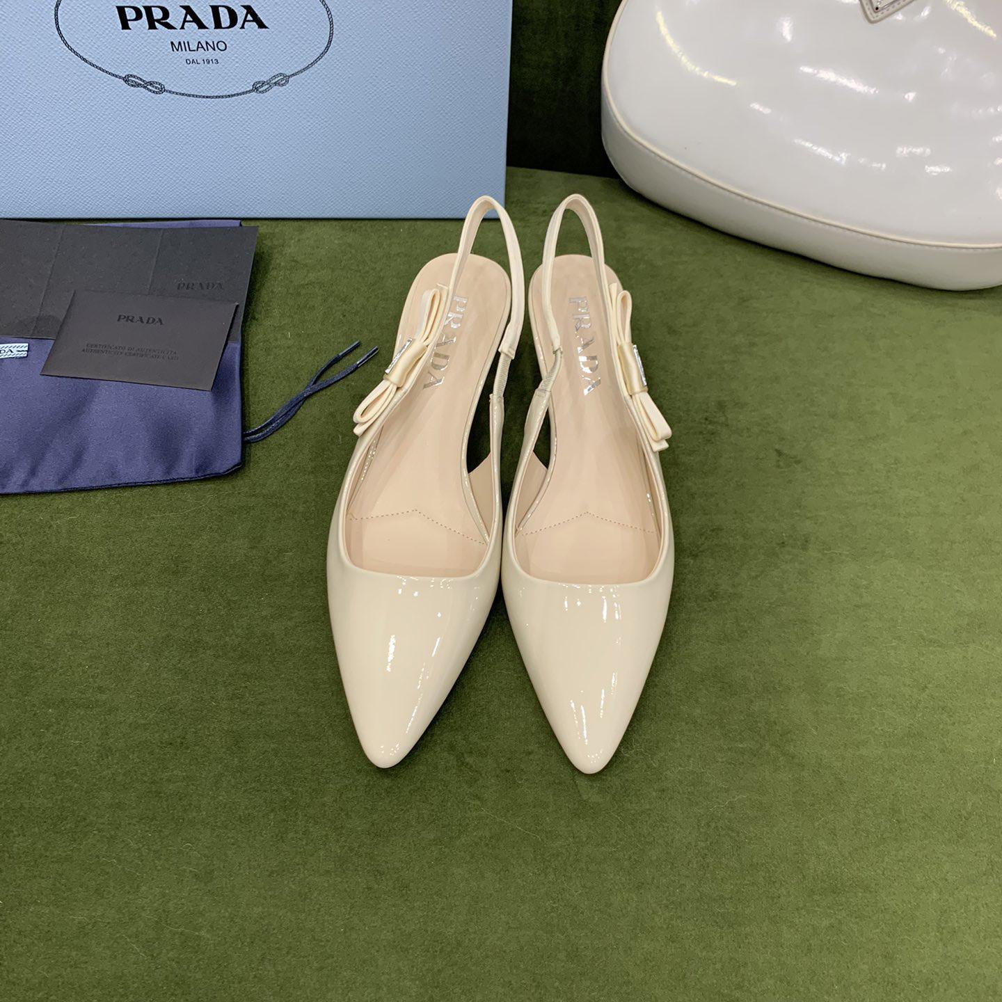 Prada Patent Leather Slingbacks - EUR FASHION