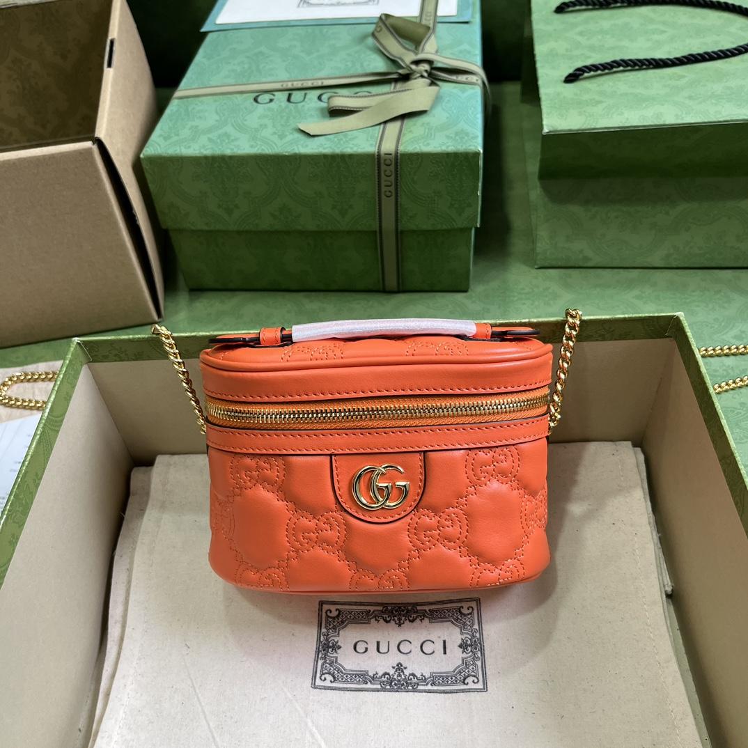 Gucci GG Matelassé Top Handle Mini Bag(16-10.5-5cm) - EUR FASHION