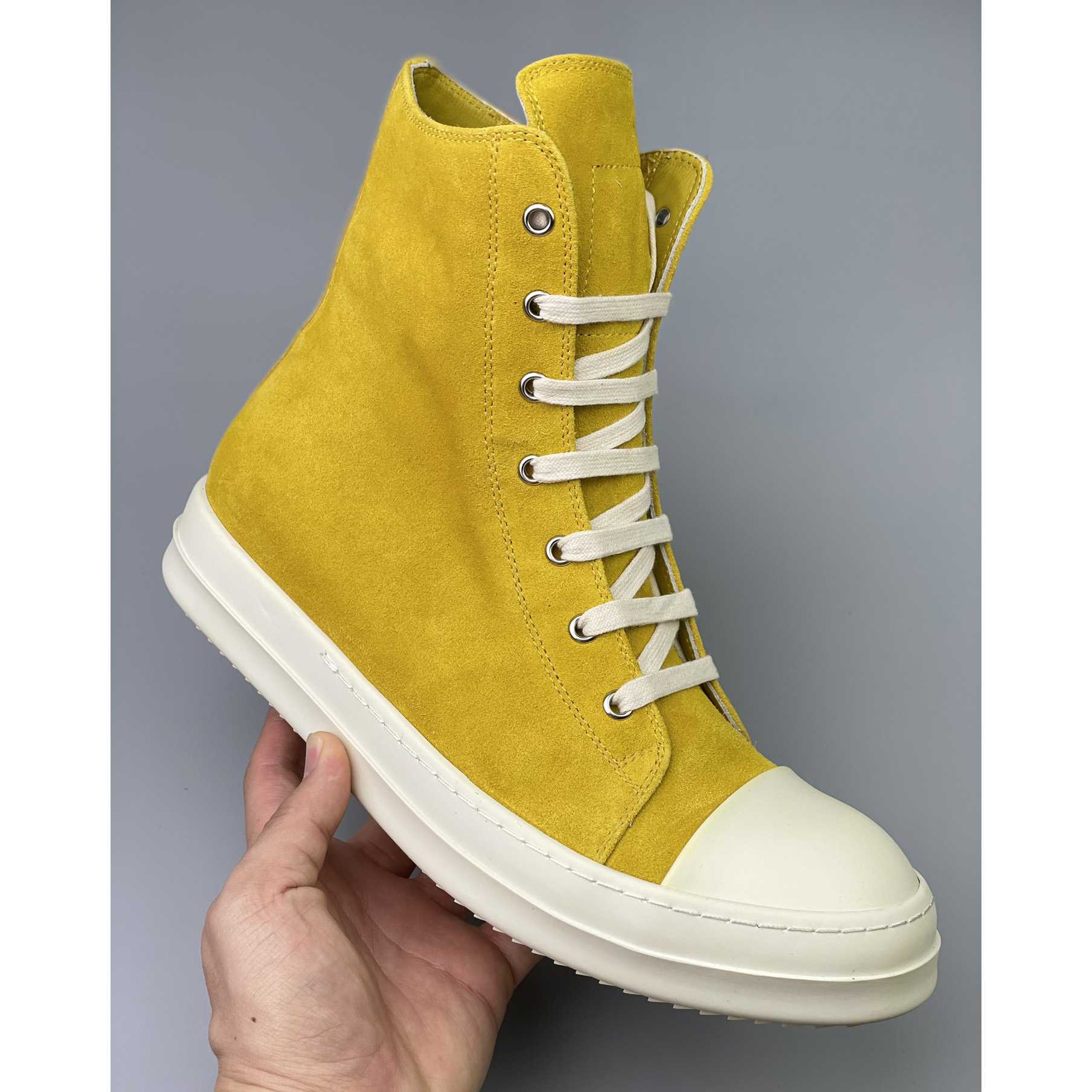 Rick Owens Strobe High-Top Sneakers - EUR FASHION