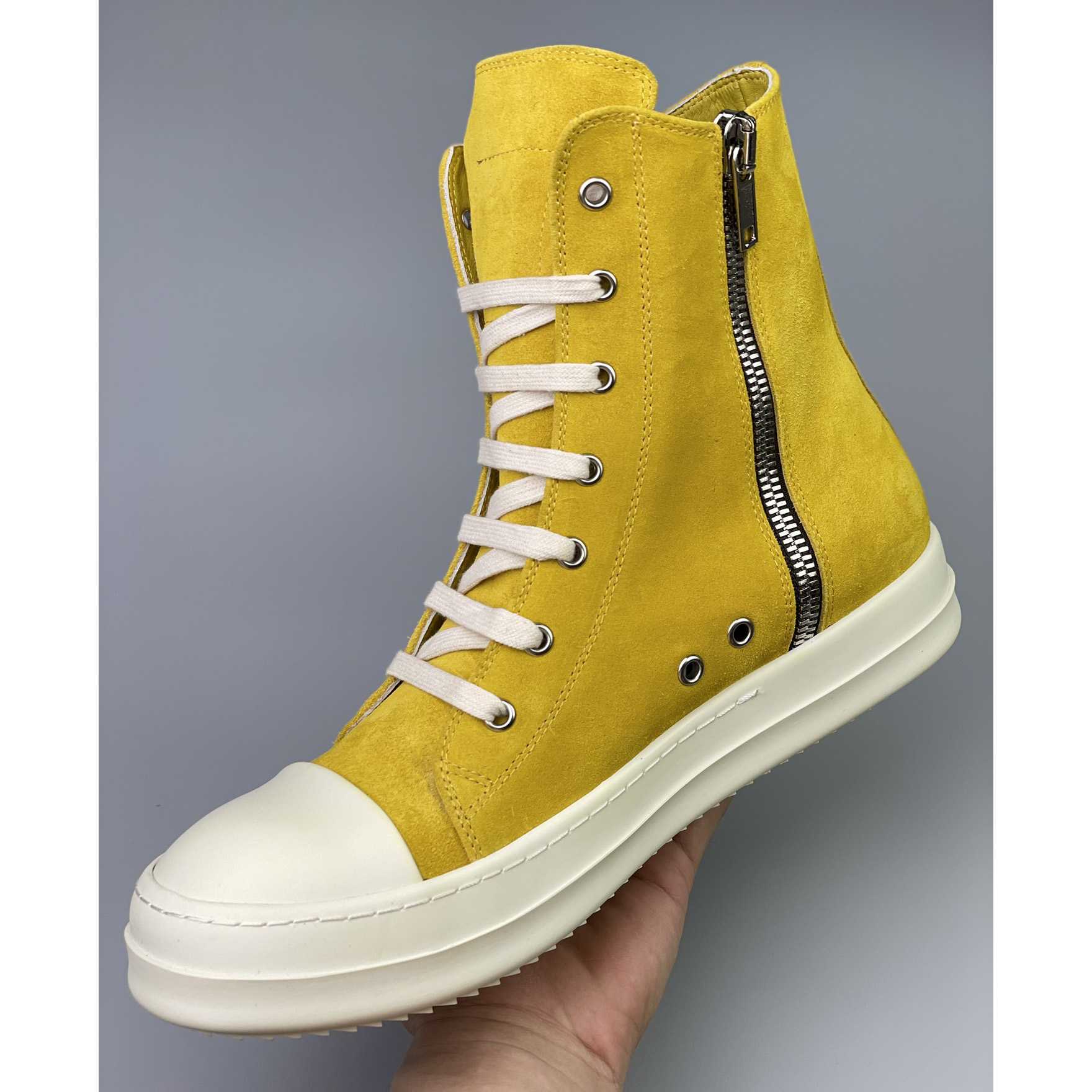 Rick Owens Strobe High-Top Sneakers - EUR FASHION