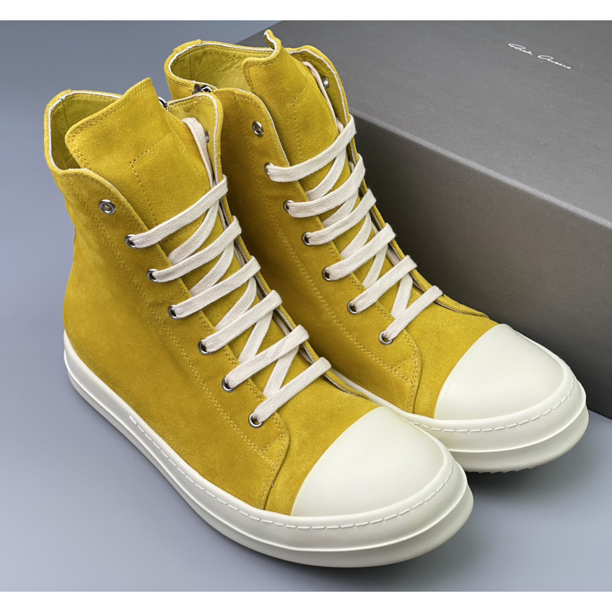 Rick Owens Strobe High-Top Sneakers - EUR FASHION