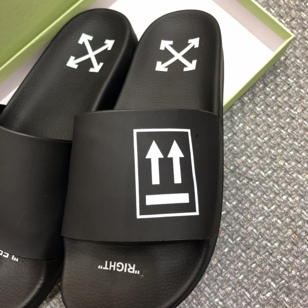 Off White Double Arrow Camouflage Print Slides - EUR FASHION