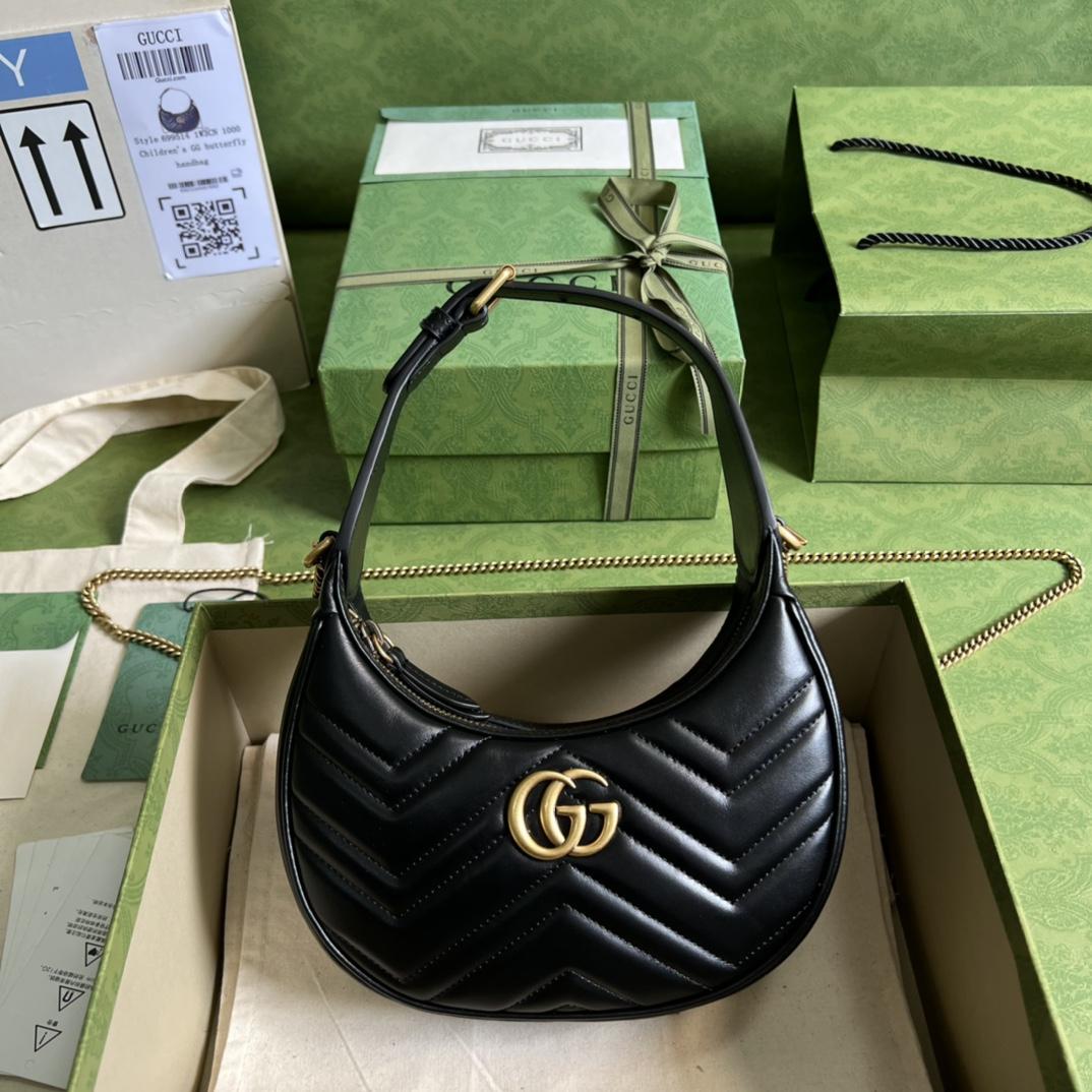 Gucci GG Marmont Half-Moon-Shaped Mini Bag(21.5-11-5cm) - EUR FASHION