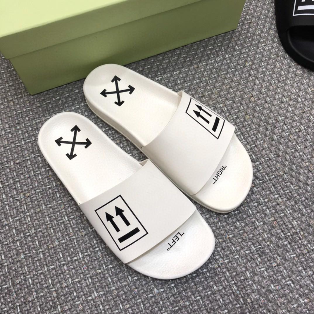 Off White Double Arrow Camouflage Print Slides - EUR FASHION