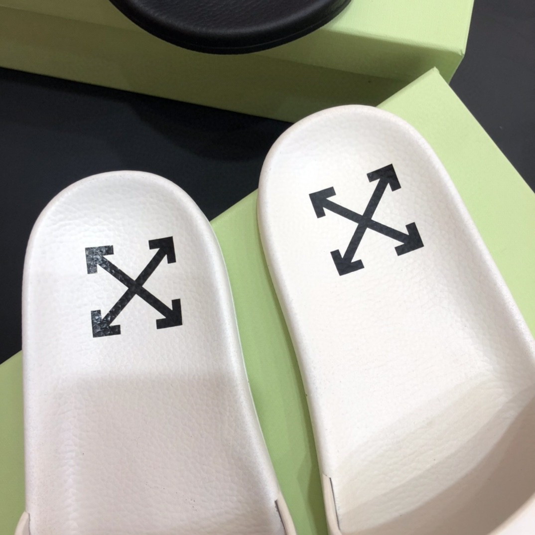 Off White Double Arrow Camouflage Print Slides - EUR FASHION