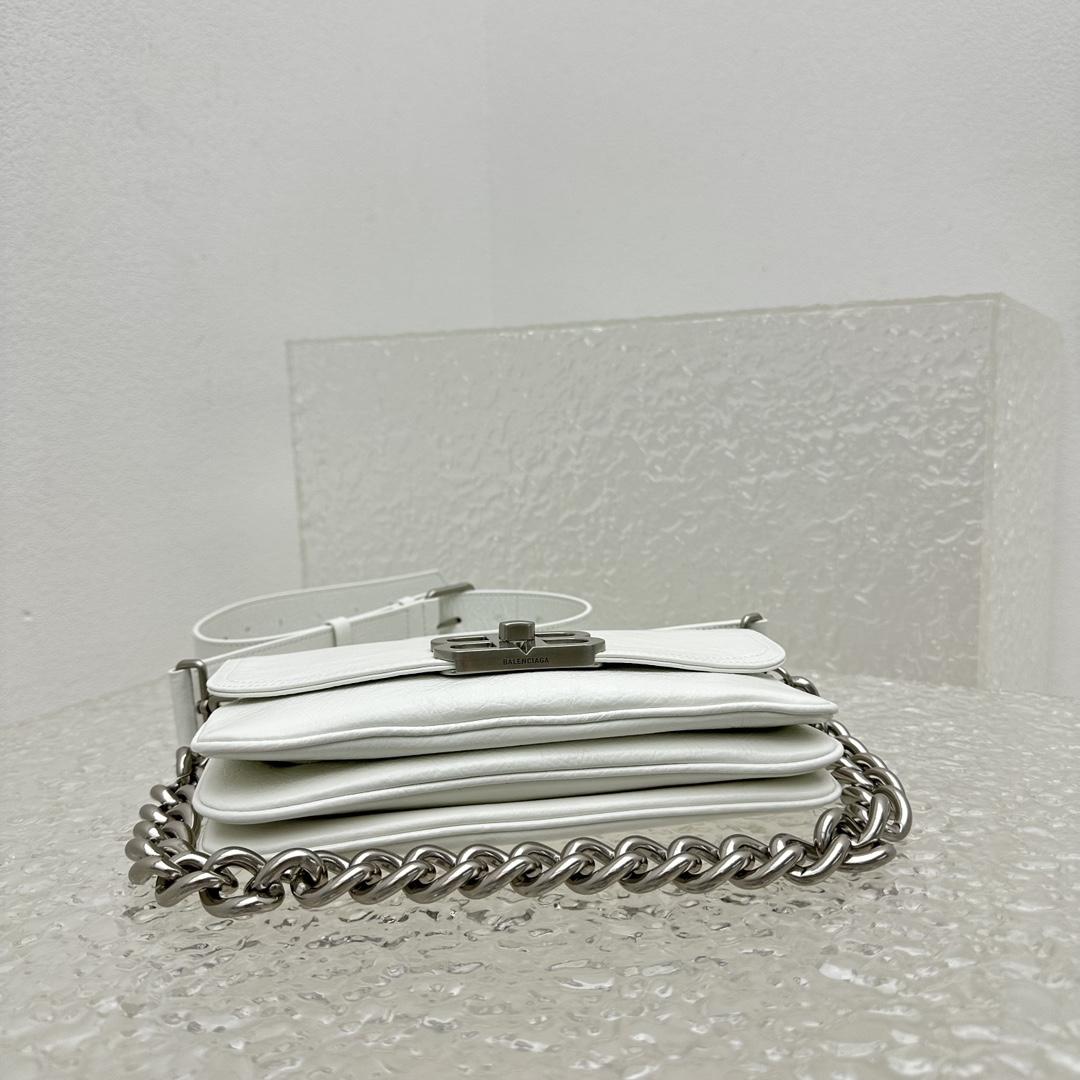 Balenciaga BB Soft Small Flap Bag In Optic White  - EUR FASHION