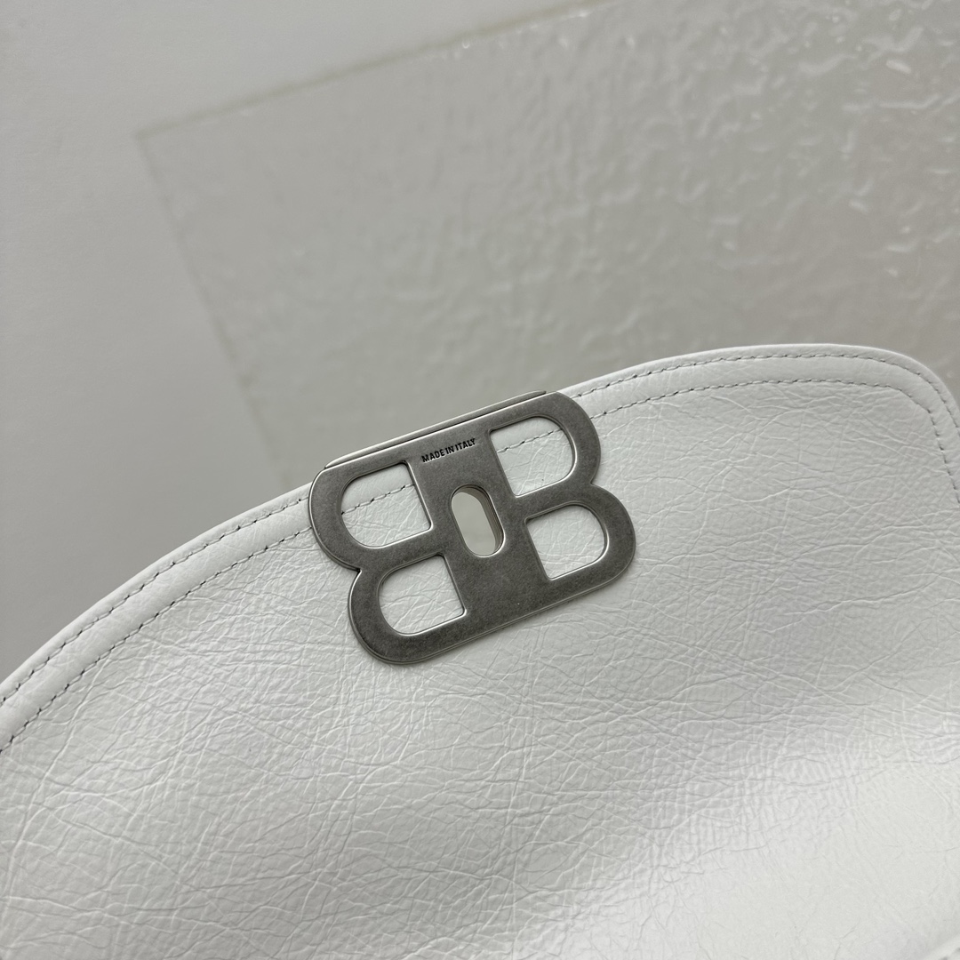 Balenciaga BB Soft Small Flap Bag In Optic White  - EUR FASHION