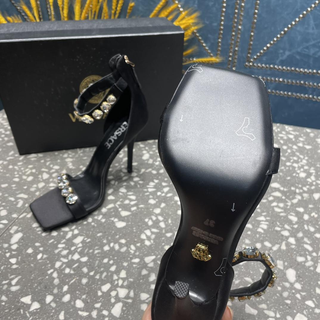 Versace Crystal Satin Sandals - EUR FASHION