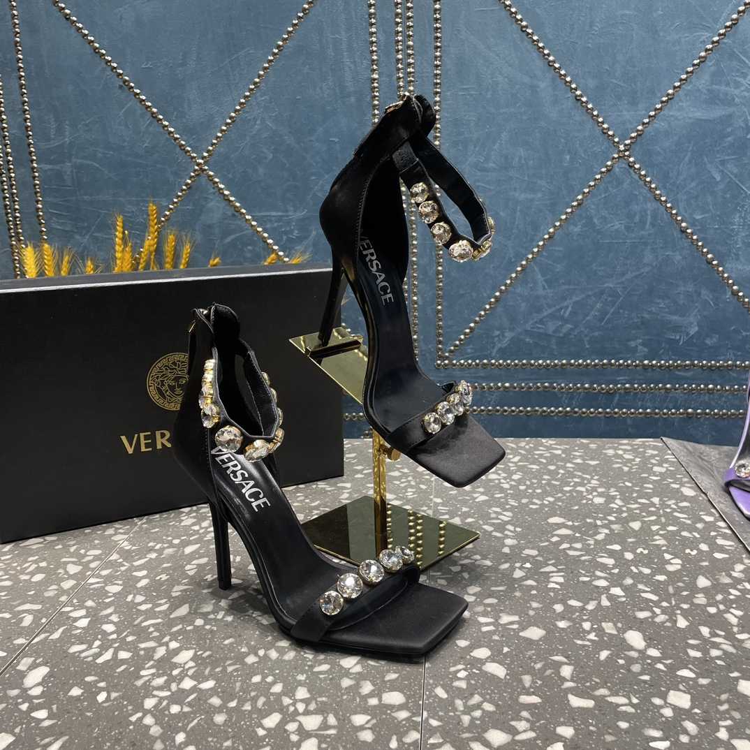 Versace Crystal Satin Sandals - EUR FASHION