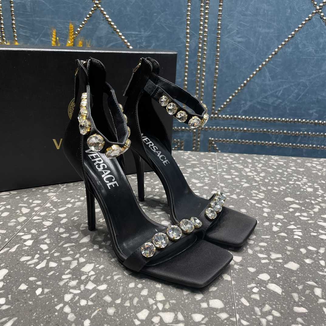 Versace Crystal Satin Sandals - EUR FASHION