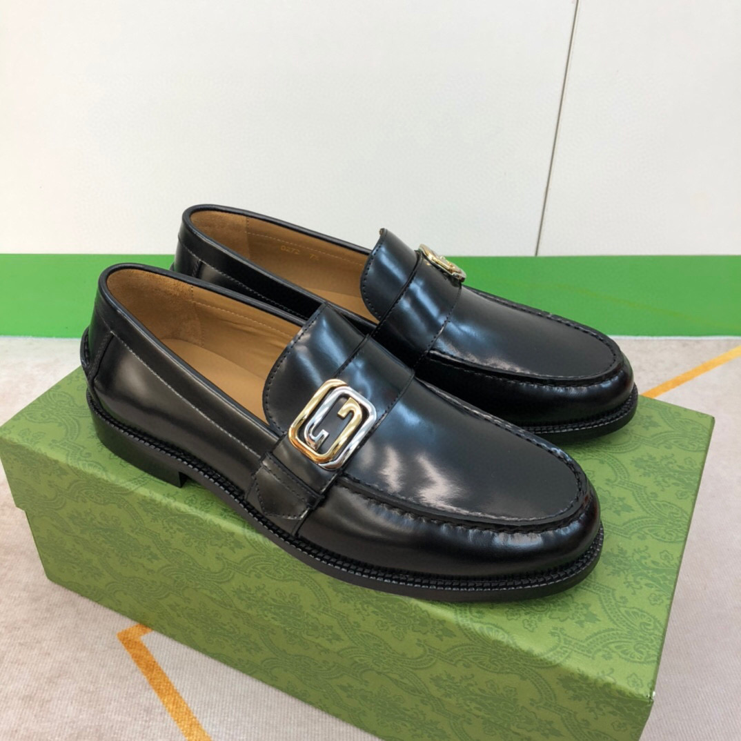 Gucci Logo-plaque Leather Loafers (Upon Uk Size) - EUR FASHION