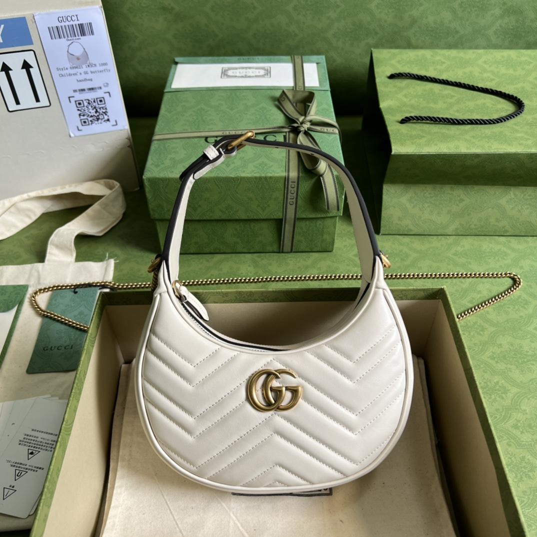 Gucci GG Marmont Half-Moon-Shaped Mini Bag(21.5-11-5cm) - EUR FASHION