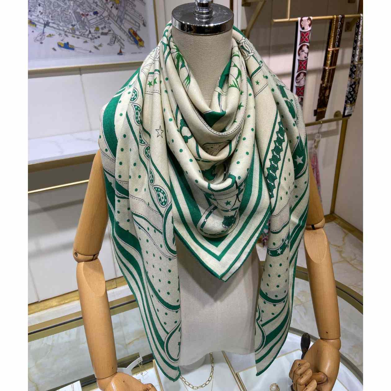 Hermes La Promenade Du Matin Bandana Shawl 140 - EUR FASHION