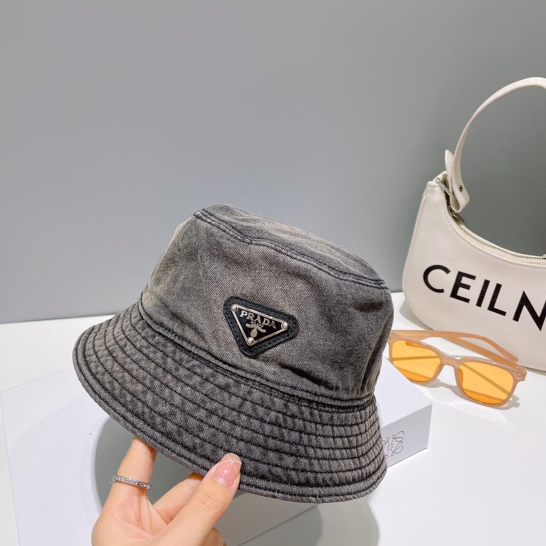 Prada Denim Bucket Hat - EUR FASHION