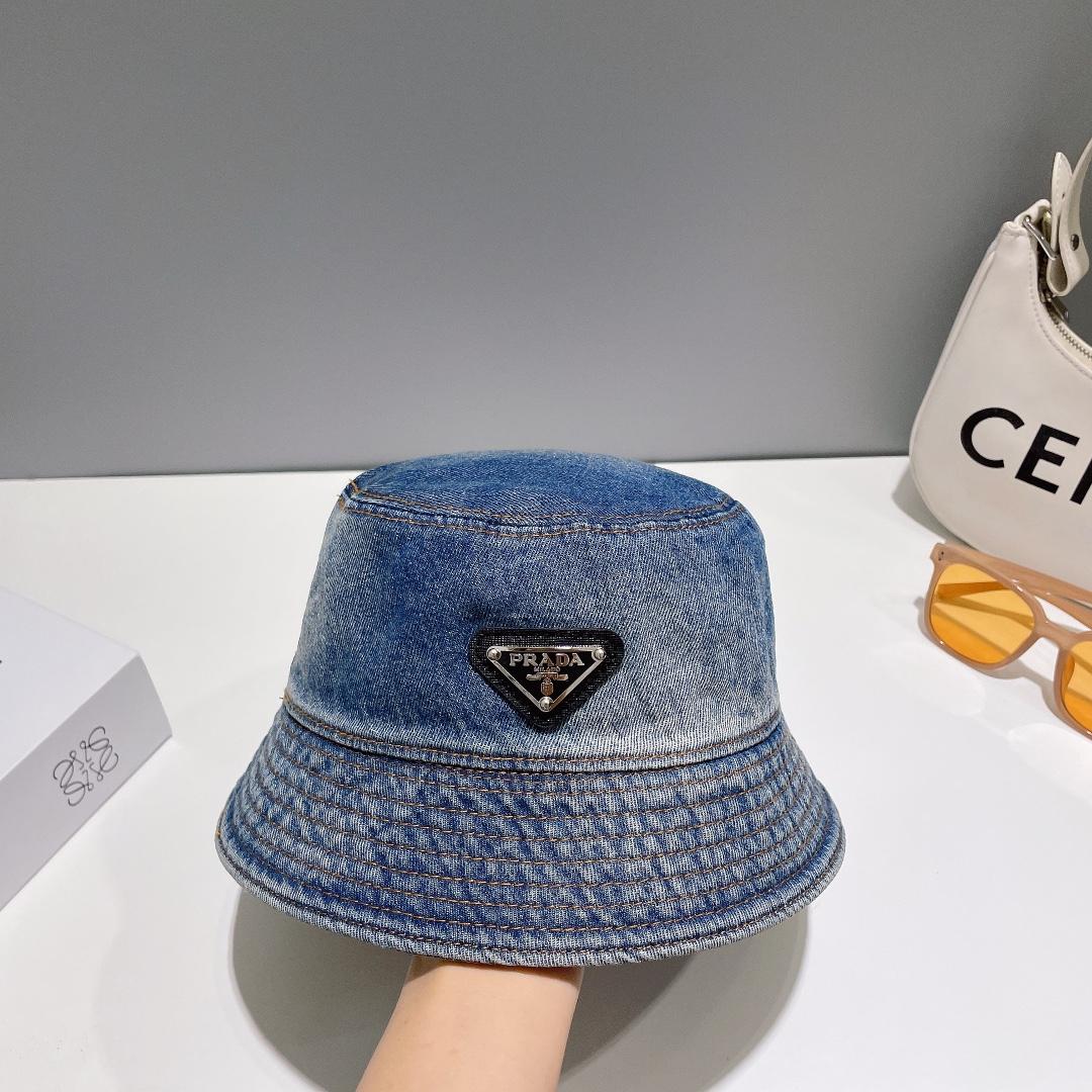 Prada Denim Bucket Hat - EUR FASHION