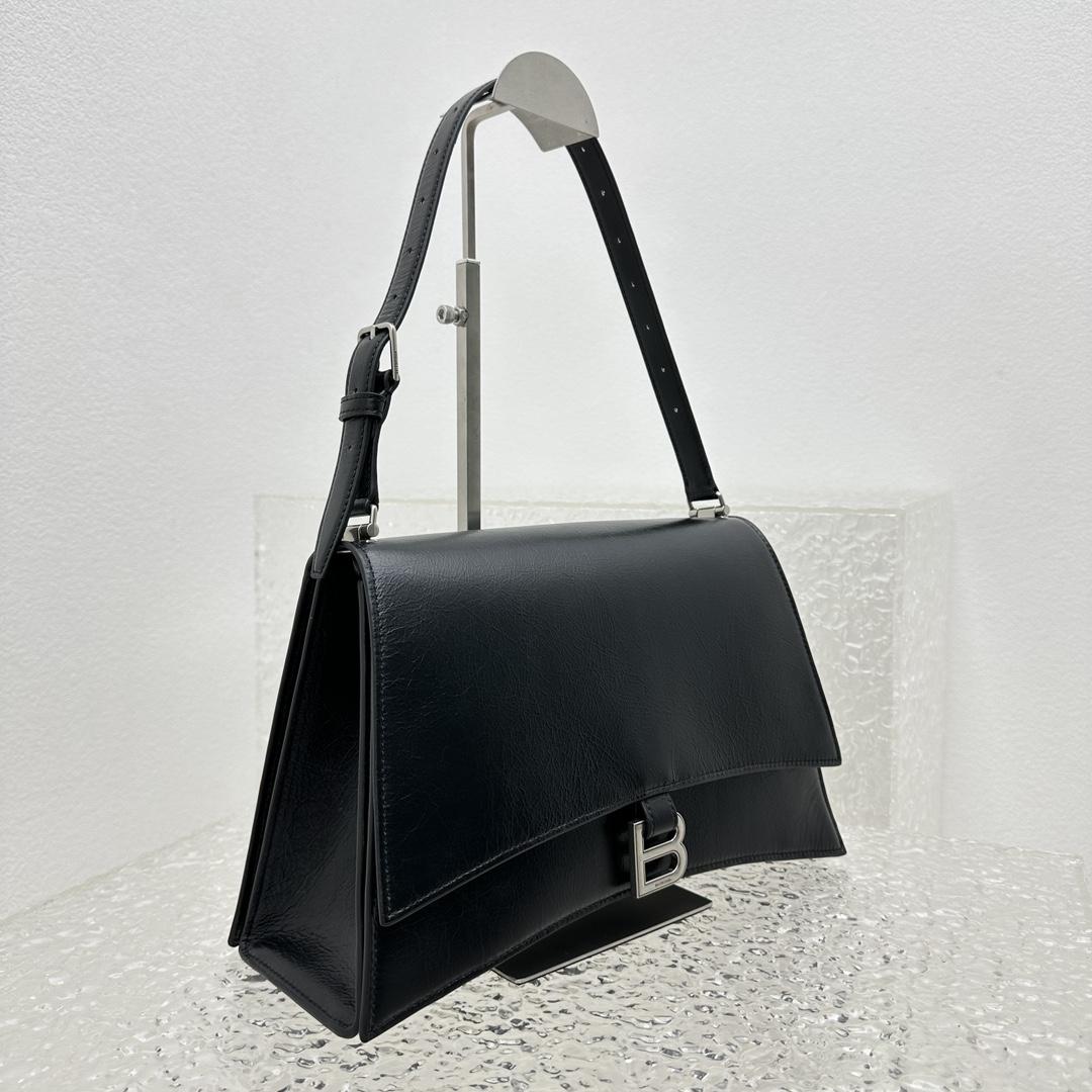 Balenciaga Crush Medium Sling Bag In Black (31x20x10cm) - EUR FASHION