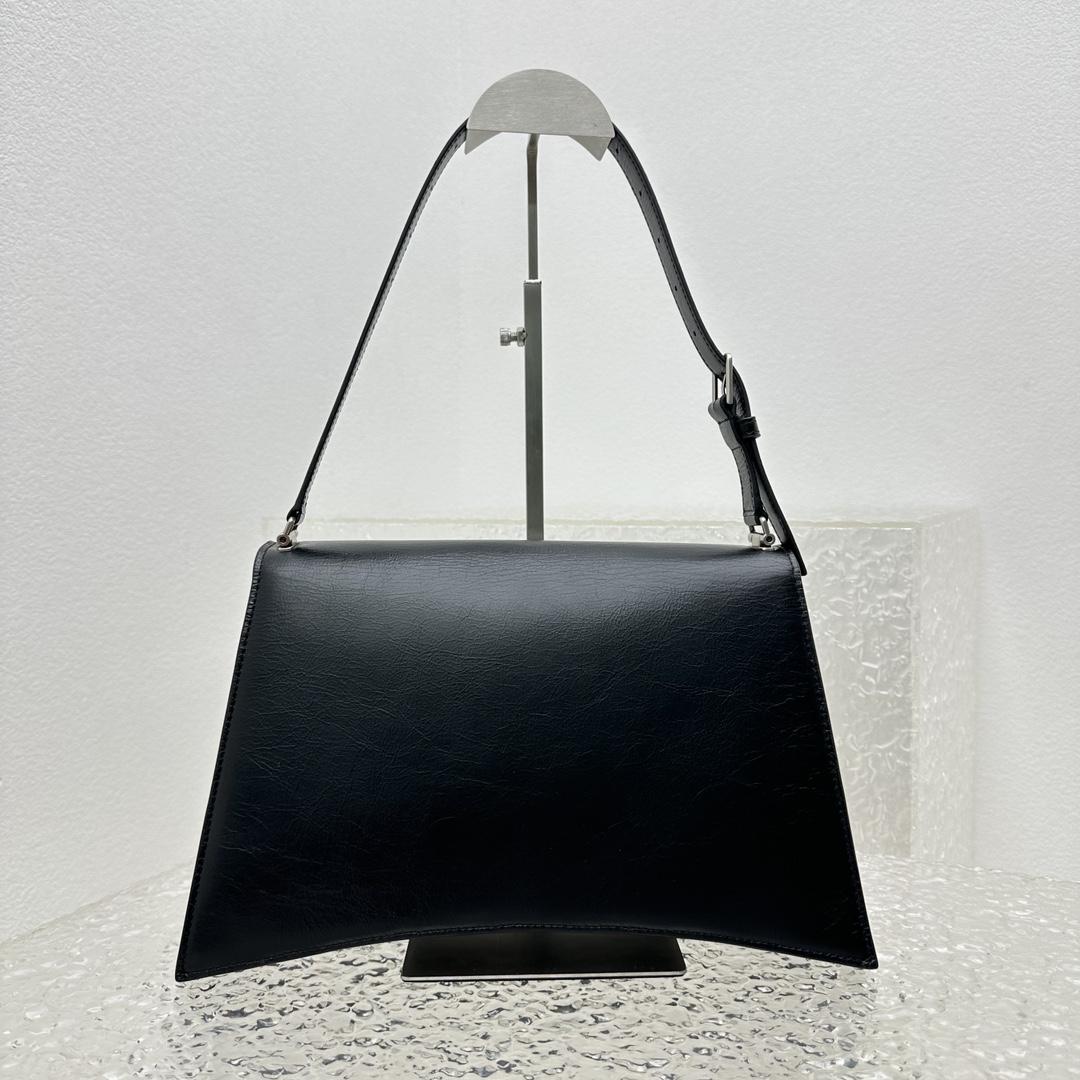 Balenciaga Crush Medium Sling Bag In Black (31x20x10cm) - EUR FASHION