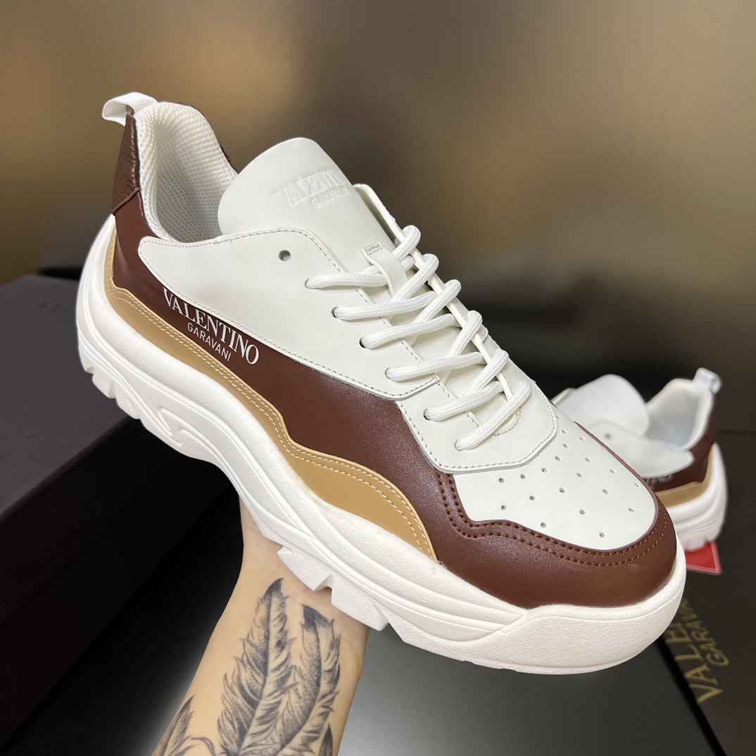 Valenti Garavani Brown Gumboy Sneakers - EUR FASHION