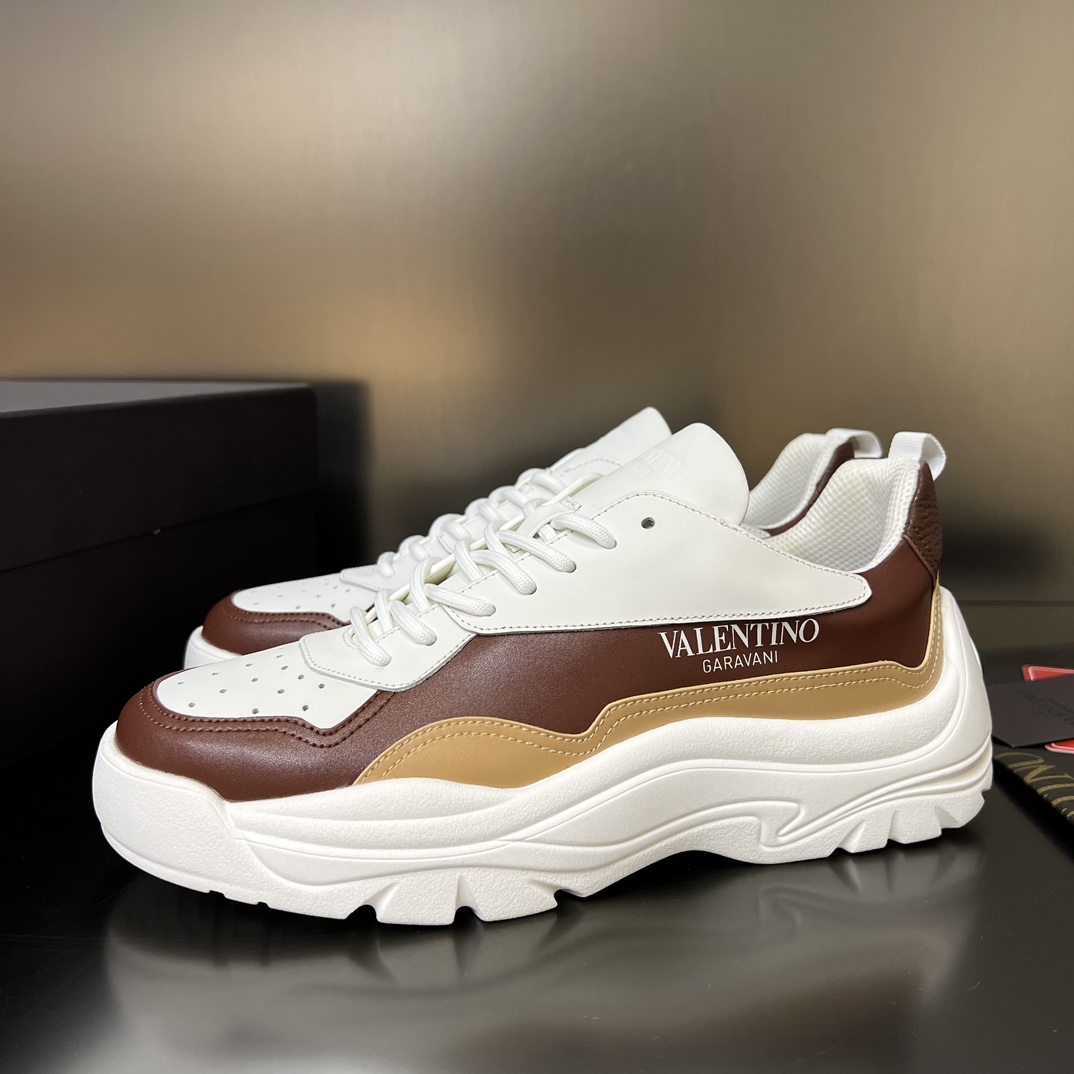 Valenti Garavani Brown Gumboy Sneakers - EUR FASHION