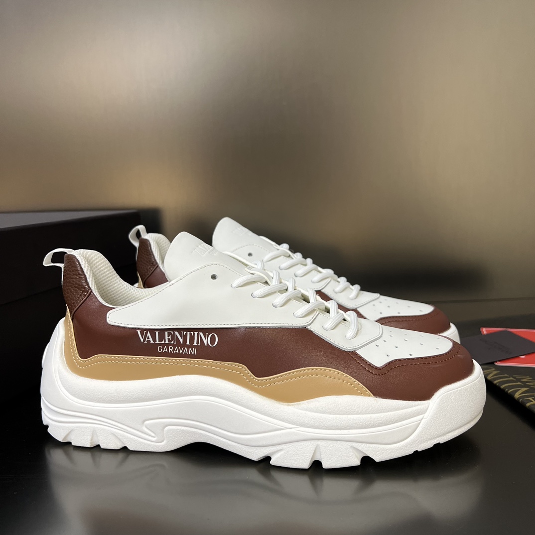 Valenti Garavani Brown Gumboy Sneakers - EUR FASHION